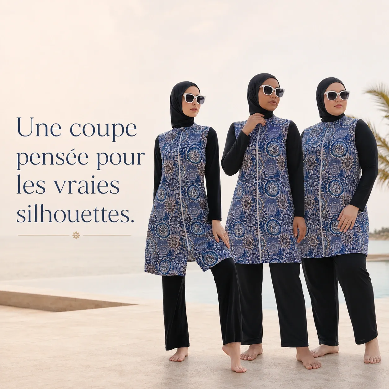 Burkini 2 pièces motif tribal — pieces
