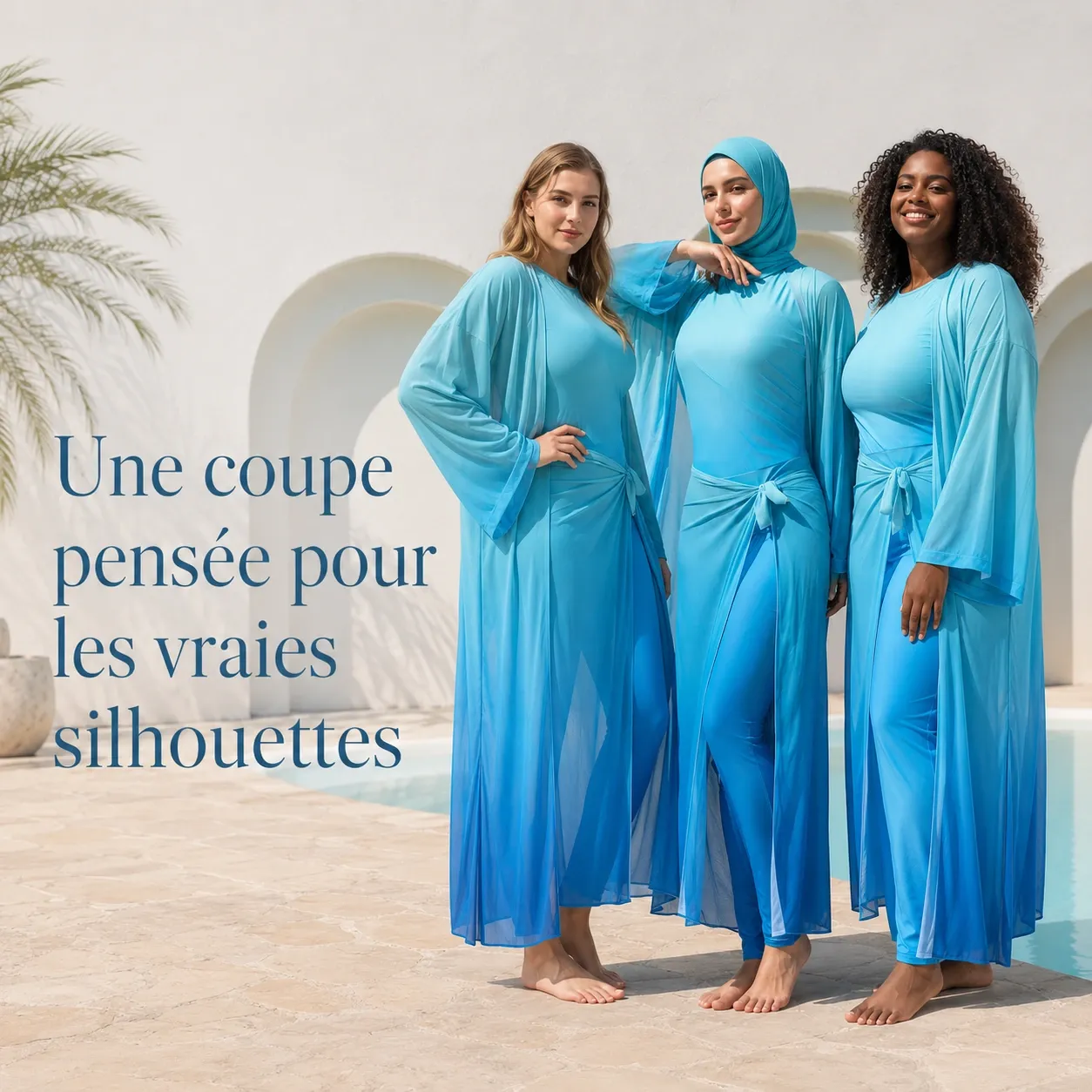 Burkini 4 pièces dégradé ombré — pieces