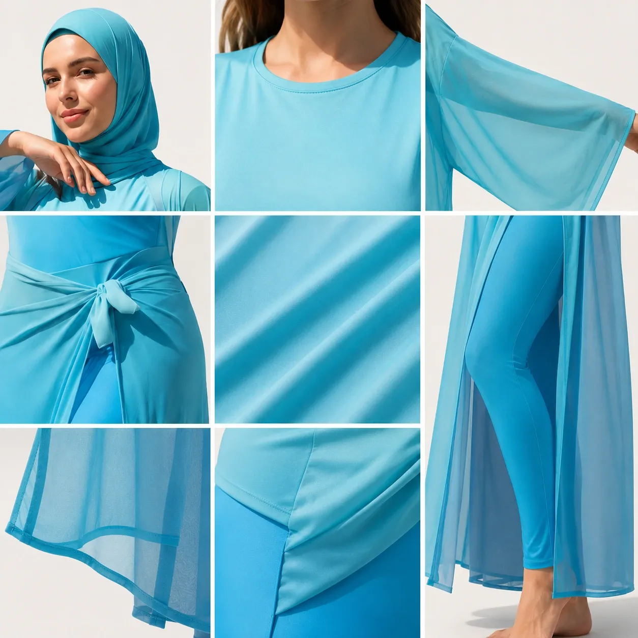 Burkini 4 pièces dégradé ombré — porte