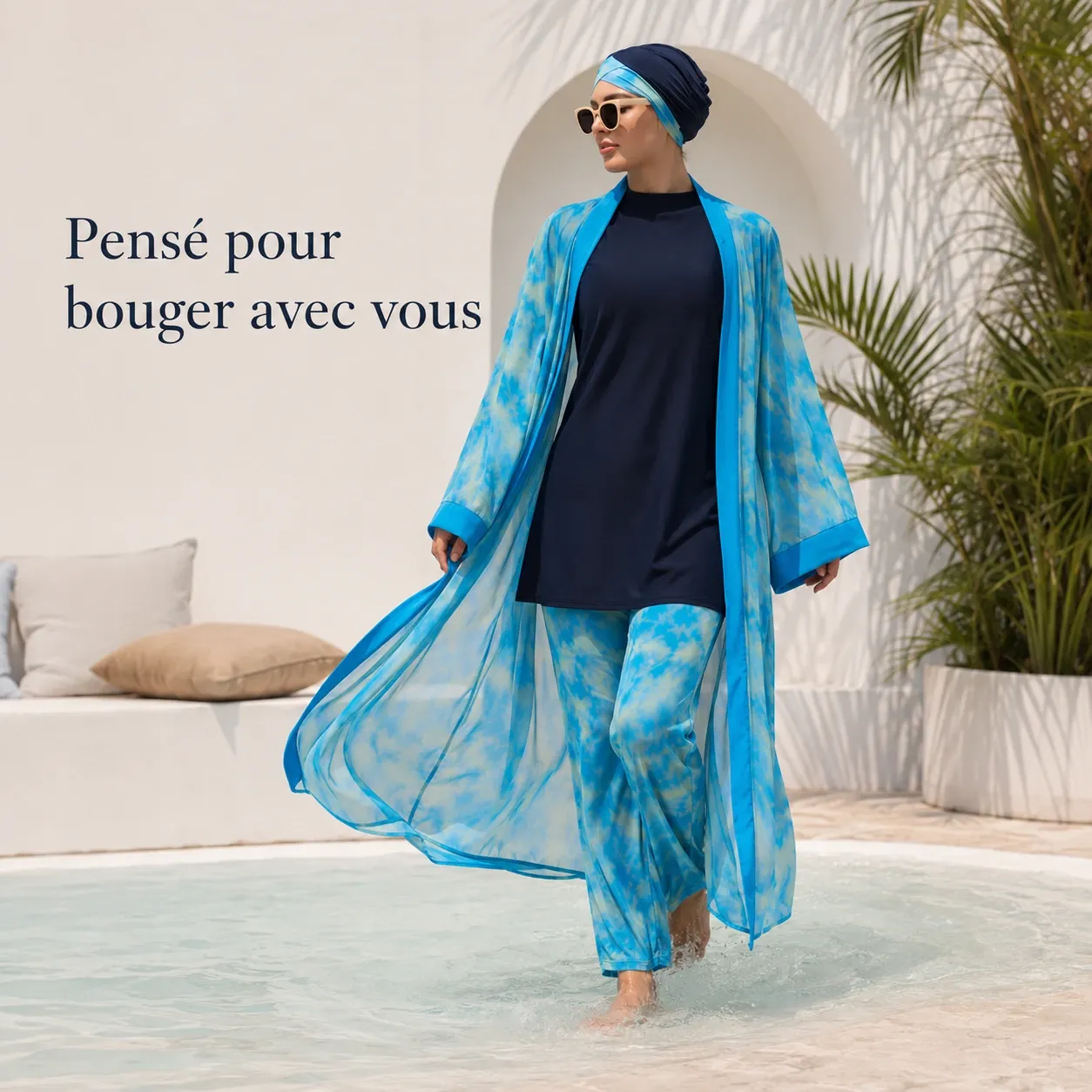 Burkini 4 pièces tie-dye — dos