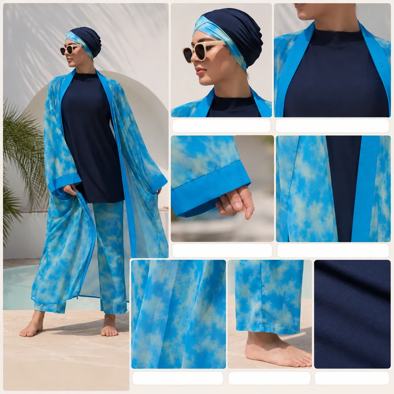 Burkini 4 pièces tie-dye — porte