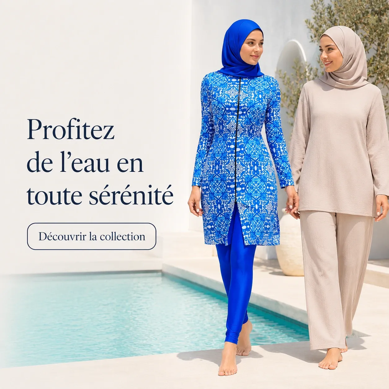 Burkini manches longues anti-UV – pantalon long — morphologie